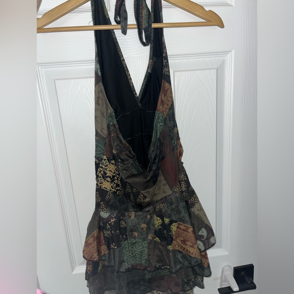 Patchwork Halter Dress - image 3